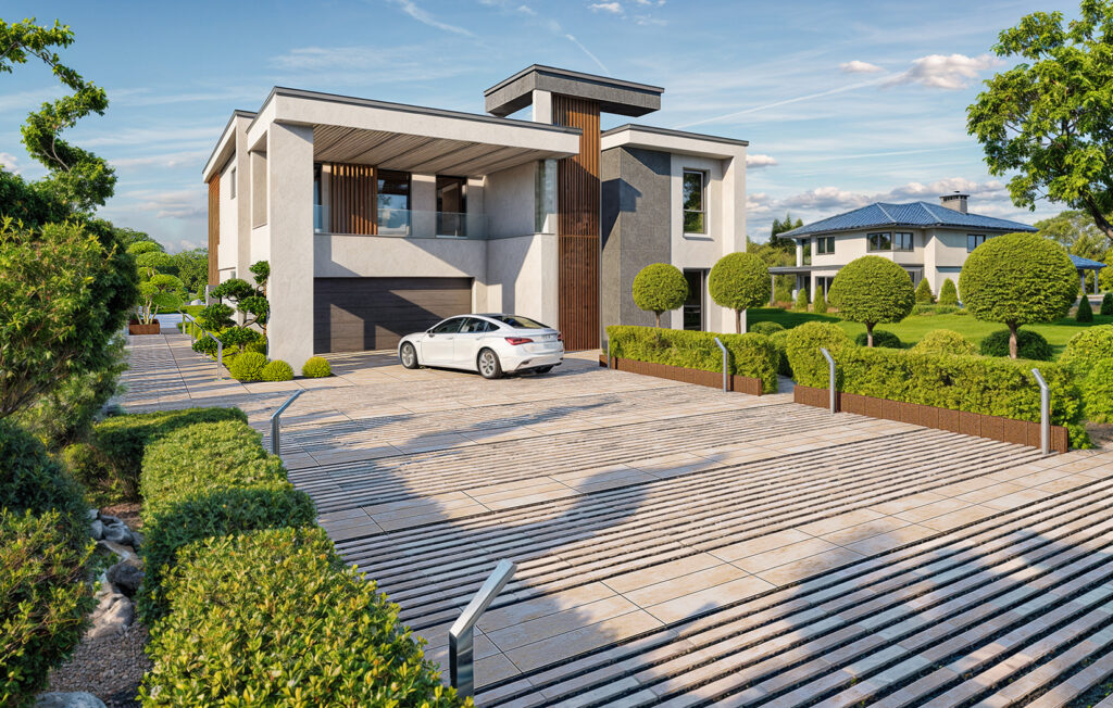 system odwodnienia liniowego na podjeździe?