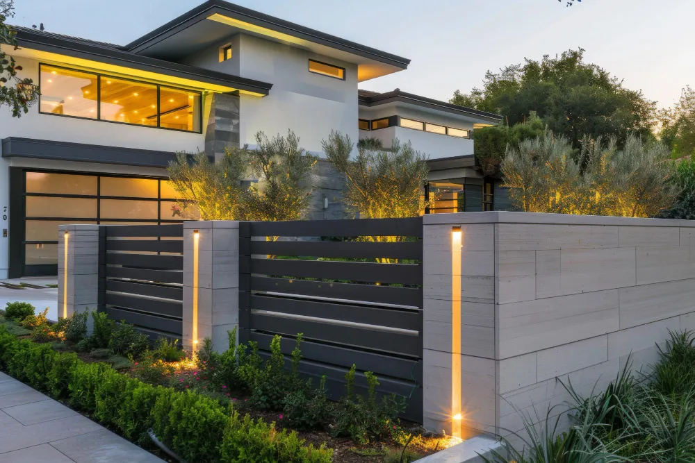 Czy ogrodzenia brukowe pasują do nowoczesnych domów